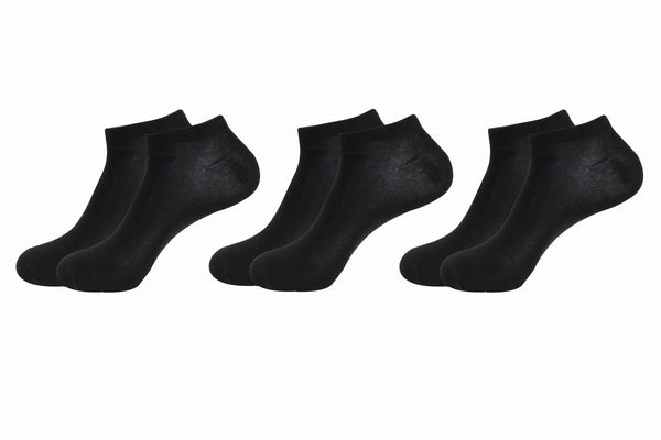 12 pairs/pack New Comfortable Breathable Soft Women's Ankle Socks Plain Black